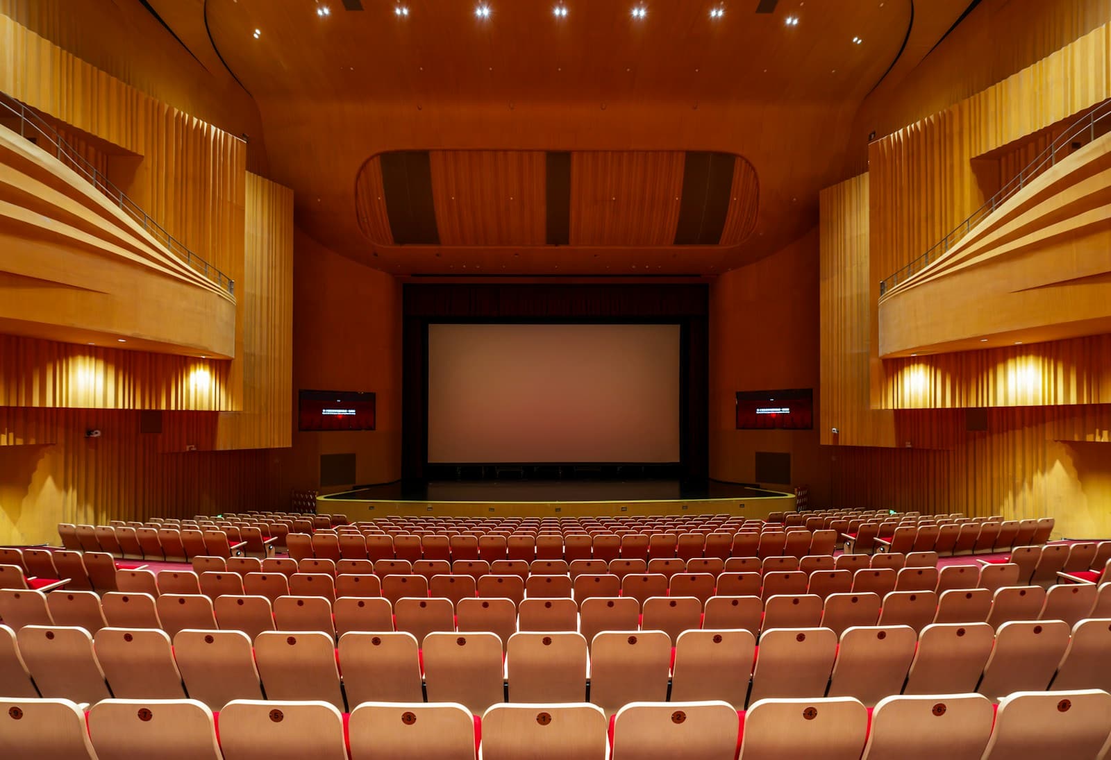 قاعة سينما وشاشة كبيرة